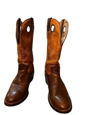 Double H Brown Tan Leather Western Pull-On Boots